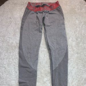 Gym shark grey and pink mid rise leggings